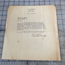 Vintage Letter Orange Texas 1929 Signed County Clerk W.A. Gunning Political - $402.43 MXN