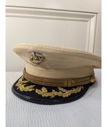 United States Military Hat Marines Berkshire Caps Major Dress White w/ p... - $195.00