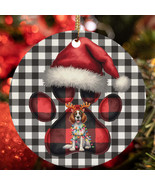 Reindeer English Setter Dog Buffalo Plaid Christmas Ornament Gift Decor ... - $21.66 CAD