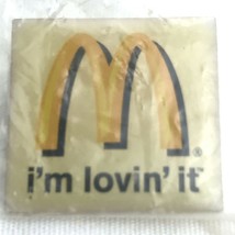 McDonald&#39;s I&#39;m Lovin&#39; It Vintage Pin Brooch Crew In Original Package Slogan - £9.43 GBP