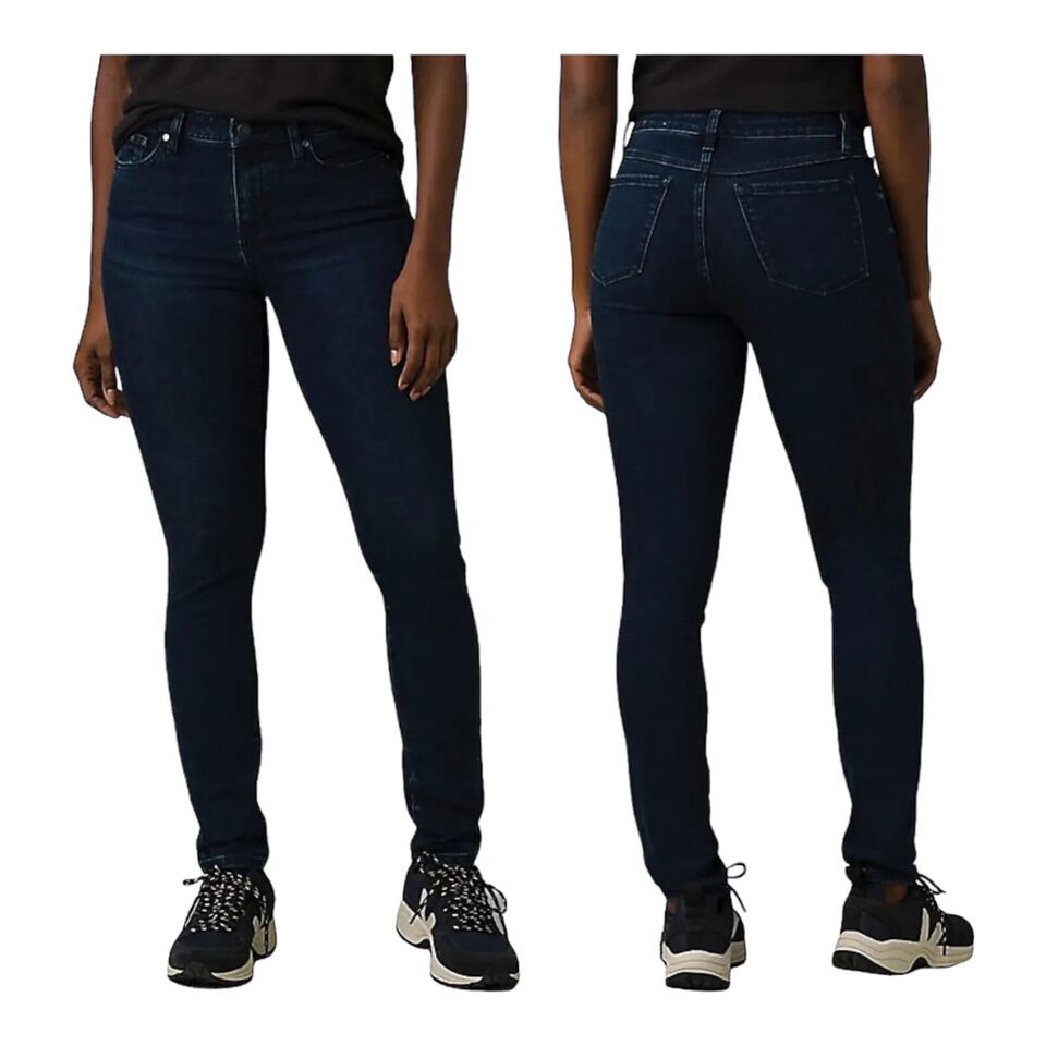 prAna Sienna Jean Deep Blue Skinny Stretch Denim Women Size 2 Dark Wash New - $24.54