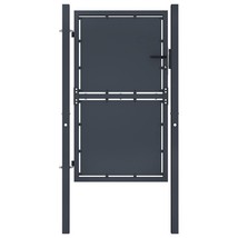 vidaXL Steel Anthracite Garden Gate 39x78 - Heavy Duty Metal Fence Door - $391.49