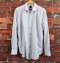 Boss Men&#39;s Casual Long Sleeve Shirt 2XL Slim Fit Cotonificio Albini - £23.39 GBP