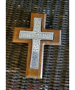 Rustic Handmade Wooden Cross With Metal Insert Mexico  6 x 4.5 in - €16,09 EUR