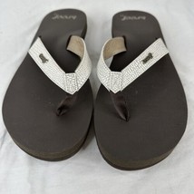REEF Women’s Sandals Star Cushion | Fashion Flip Flops Women Size 11 White Brown - £19.44 GBP