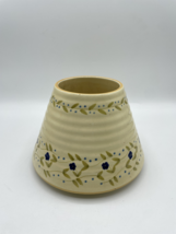 Yankee Vintage Candle Jar Shade Topper Cream with Floral 5 in Tall Bs292 - $0.97