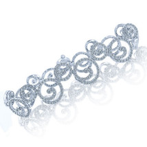 Authenticity Guarantee 
Women&#39;s Swirl Link Bracelet 3.40 Ct Natural Round Cut... - £3,660.74 GBP