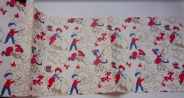 Vintage Child’s Birthday Zoo Wrapping Paper Small Piece 10”x 30” - $37.88 MXN