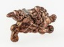 Japan Gilded Foo Dog Single Sterling Silver Cufflink Gorgeous - $302.76