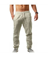 Apricot Mens Linen Trousers Cotton Harem Casual Yoga Pants - £16.89 GBP