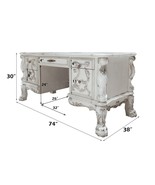 Dresden Executive Writing Desk, Bone White Finish - $38,019.57 MXN