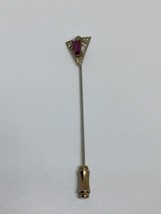 Antique Art Deco 10k Gold Ruby Pin - £78.65 GBP