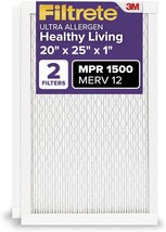 Filtrete 20X25X1 Ac Furnace Air Filter, Merv, Actual Size 19.719X24.688X... - $43.94