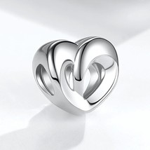 Solid Silver Heart Charm Fully Hallmarked Heavy Compatible With Pan - £13.46 GBP