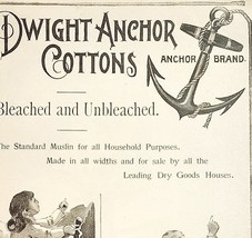 1895 Dwight Anchor Cottons Victorian Muslin Minot Hooper Advertisement 5... - $368.12 MXN
