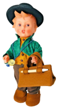 Hummel Merry Wanderer Doll by Goebel Vinyl + Clothes Suitcase Tag Case b - £33.94 GBP