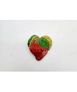 Vtg  Rare   Juicy Strawberry Brooche Handcrafted In West Germany  - $571.18 MXN