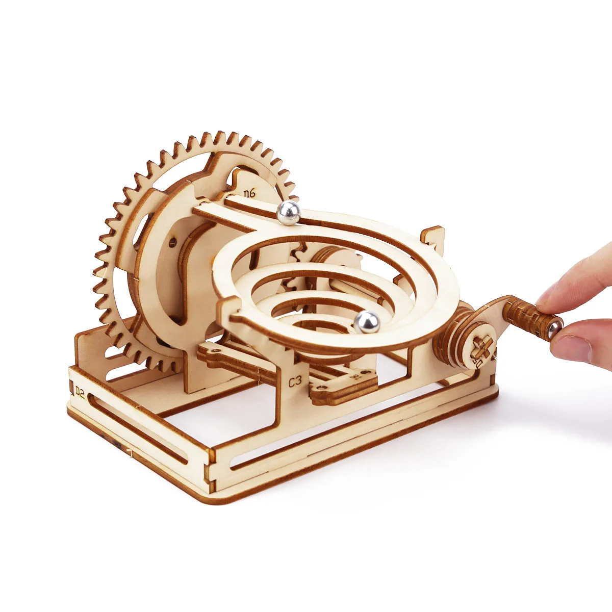 Inds marble race run 3d wooden puzzle mechanical kit stem science physics toy maze ball thumb200