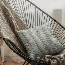 Garden Tassel Blue Stripes Luxury Outdoor/Indoor Throw Pillow - $182.16+