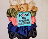 Scunci Scrunchies 1 Pack 6 Scrunchies Multi Color Satin Super Soft New - $12.59