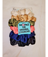 Scunci Scrunchies 1 Pack 6 Scrunchies Multi Color Satin Super Soft New - $232.20 MXN