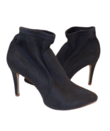 Joie Jacey Women&#39;s gray mirco suede slim heel booties sz. 39.5 - £31.05 GBP