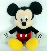Disney Just Play Mickey Mouse Black Red Plush Stuffed Animal 10.5&quot; - £11.67 GBP