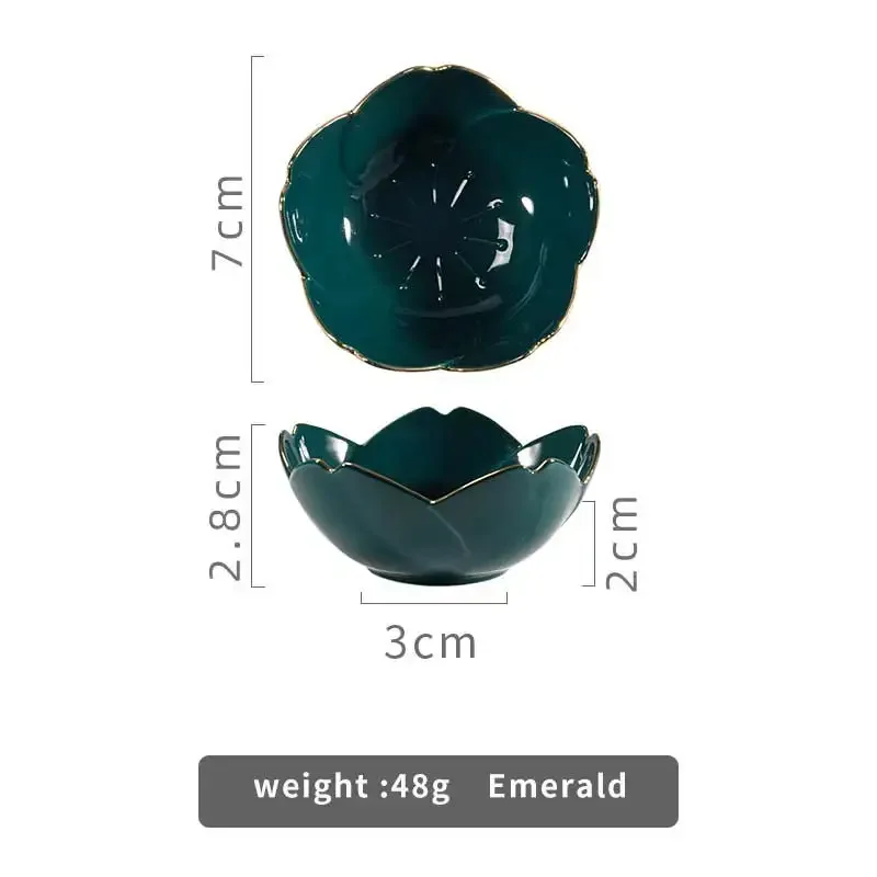 Sakura Ceramics Dish Nordic Style Small Dish Gold Border Seasoning Plate... - $9.05 CAD