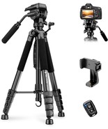75” Camera Tripod Stand, Heavy Duty Tripod for Camera with Phone Holder - $746.75 MXN