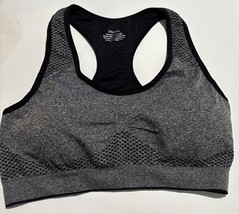 Womens Sports Bra 3XL/4XL Grey &amp; Black Nylon/Spandex NWOT Removable Pads - $127.03 MXN