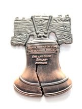 Philadelphia Liberty Bell Pin Historic Independence Hall USA Bronze Pewt... - $12.99