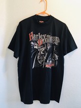 Vtg 1980s &quot;89&quot; Harley Davidson Man Jeans 3D Emblem Shirt New Jersey RARE XL - £215.98 GBP