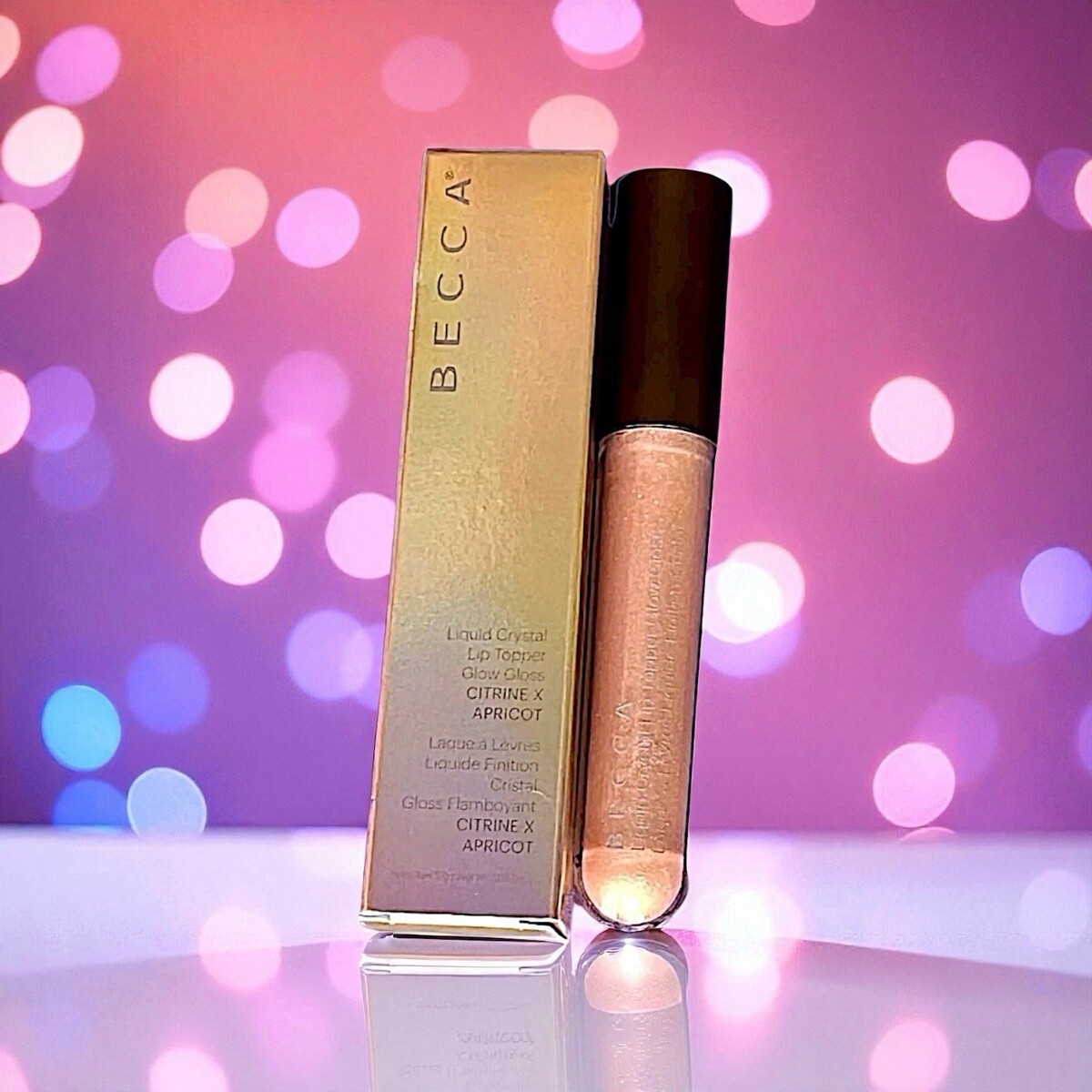 Becca Liquid Crystal Lip Topper Glow Gloss - Citrine x Apricot Brand New... - $19.79