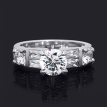 2.25 Carat Unique Brilliant Round Cut Bridal Engagement Ring Sterling Silver - £41.15 GBP