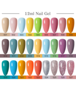 Gel Nail Polish 12ml Sparkling Iridescent Nail Art Polish Varnishes Hybr... - $20.74 CAD