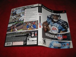 Madden 08 : Playstation 2 PS2 Video Game Case Cover Art insert - £0.78 GBP