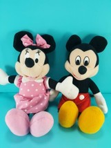 Mickey Mouse Minnie Mouse Pink Dress Plush Stuffed Animal Disney 8.5&quot; Pa... - £13.29 GBP