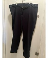 Liz Claiborne Emma Ankle Length Pants Womens Size 18 NWT Mid Rise Blue C... - $24.75