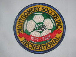 MONTGOMERY SOCCER INC. RECREATIONAL 1971-2004 - Soccer Patch - $6.25