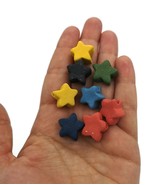 8Pcs Handmade Star Shaped Ceramic Beads For Jewelry Making, Macrame Clay... - £33.10 GBP