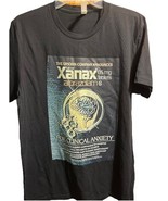 Xanax Unisex Large Black Jersey Tee Shirt Graphic Print Retro Art Cotton - $24.75