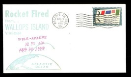 FDC Postal History NASA Rocket Fired Wallops Island VA Nike Apache Aug 2... - £6.61 GBP