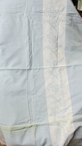 &quot;Light Blue &amp; White Woven Table Cloth With Center Floral DESIGN&quot;- Simtex - £6.67 GBP