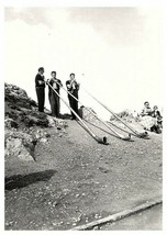 Alphornblaser Alpine Horn Blowers Mt Pilatus Switzerland Vintage B/ W Photo - £10.07 GBP