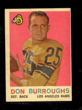 1959 Topps #59 Don Burroughs Vg (Rc) La Rams *X85892 - $2.70