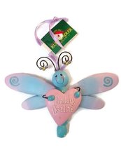 Dragonfly with Heart Baby Ornament 5 inches wide (Daddy&#39;s Boy) - £11.92 GBP