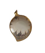 Vintage MCM Gold cream Pottery Ash Tray Trinket dish Ashtray - Estate Find - $19.99
