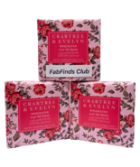 Crabtree &amp; Evelyn Rosewater Bar Soap Triple Milled 10.5oz (3x3.5oz) 3pc Set - $17.80