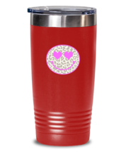 Inspirational Tumbler Leopard Happy Face Red-T-20oz  - £23.93 GBP