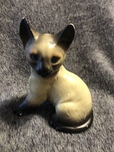 Vintage ￼4” siamese cat figurine Ceramic ￼from Nofleans ￼Japan - £11.59 GBP